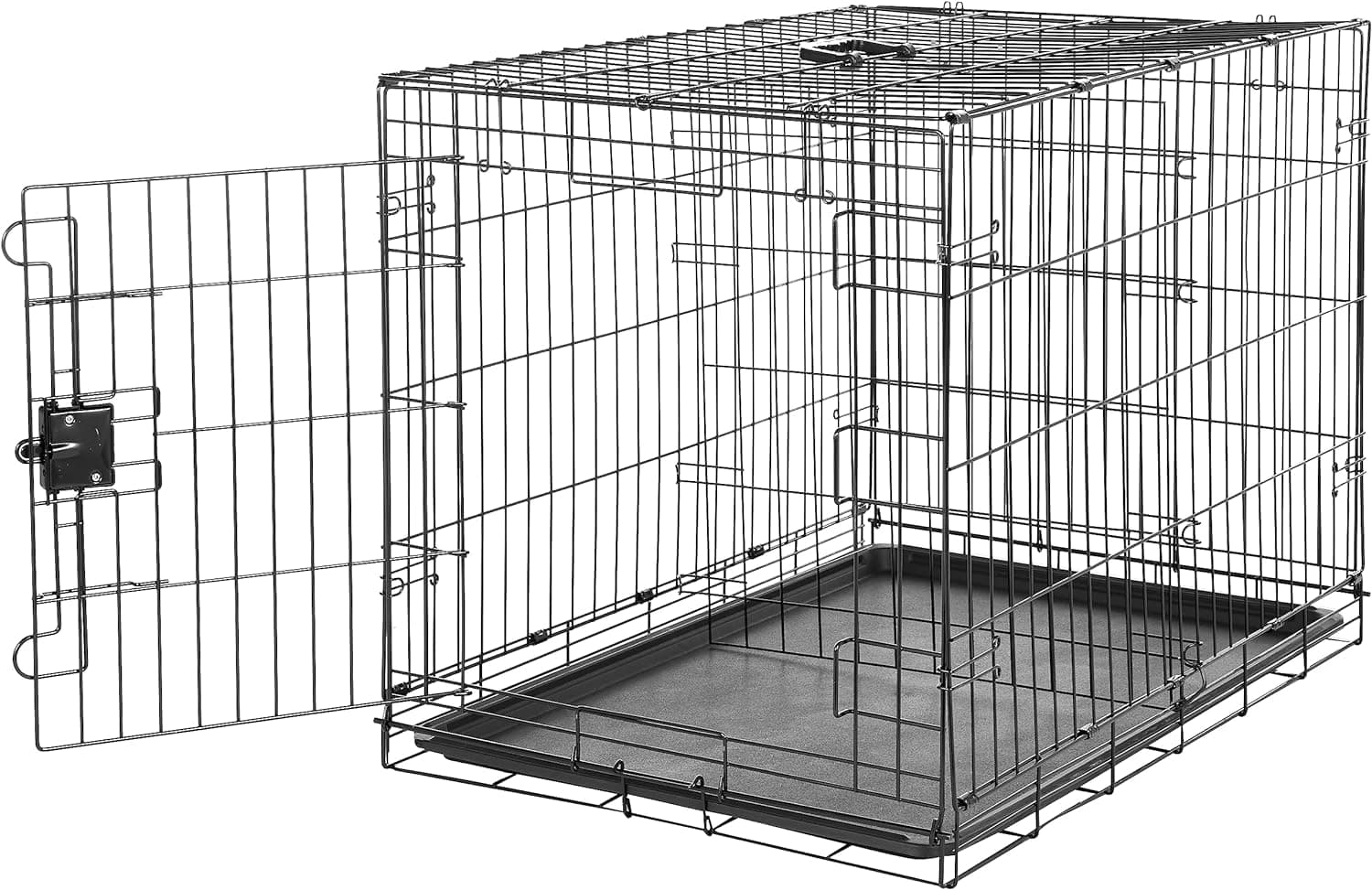 Amazon Basics Single-Door Folding Wire Crate with Divider, 36"