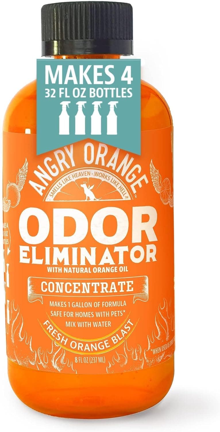 Angry Orange Pet Odor Eliminator Concentrate (8 oz, Makes 1 Gallon)