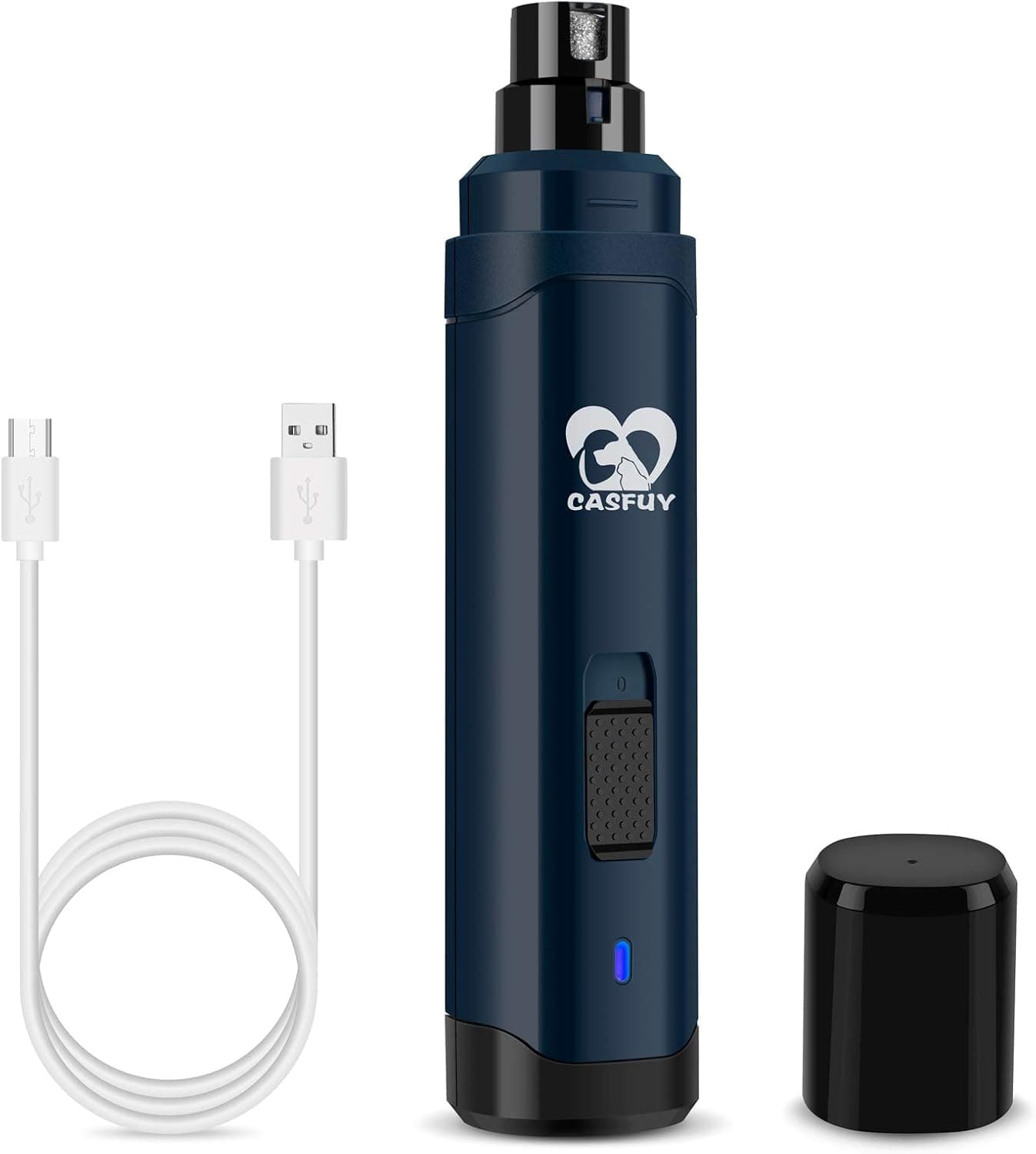 Casfuy 2-Speed Whisper-Quiet Electric Pet Nail Grinder