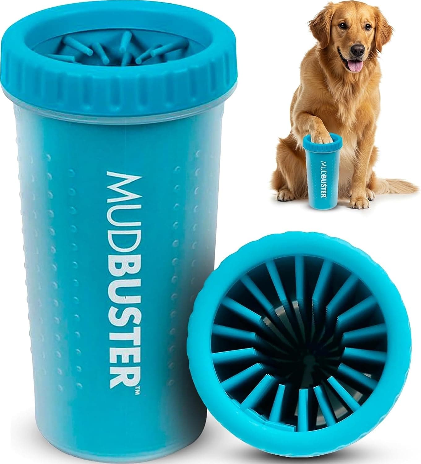 Dexas MudBuster Portable Dog Paw Cleaner (Large, 2.5"–3.5" Paws)