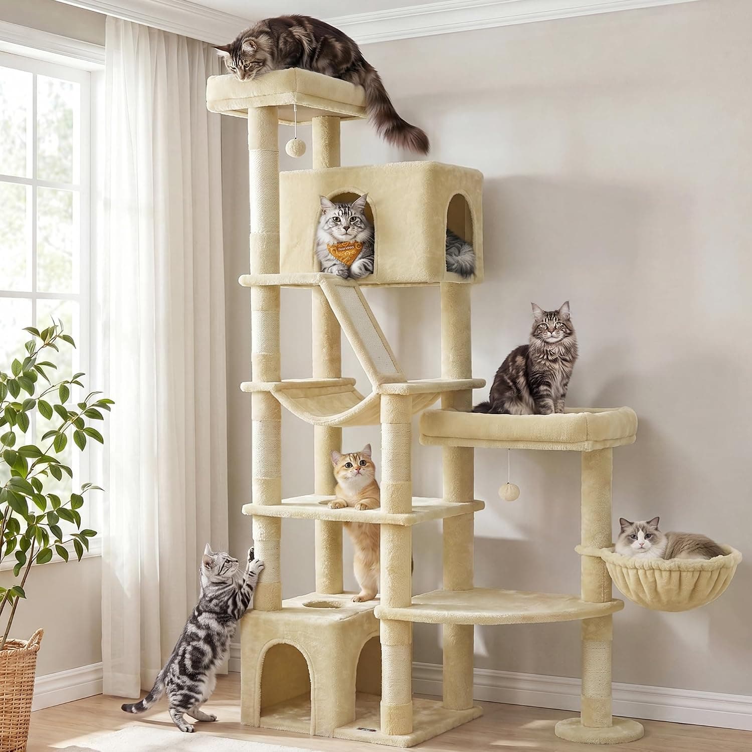 FEANDREA 74" Cat Tree (XXL)