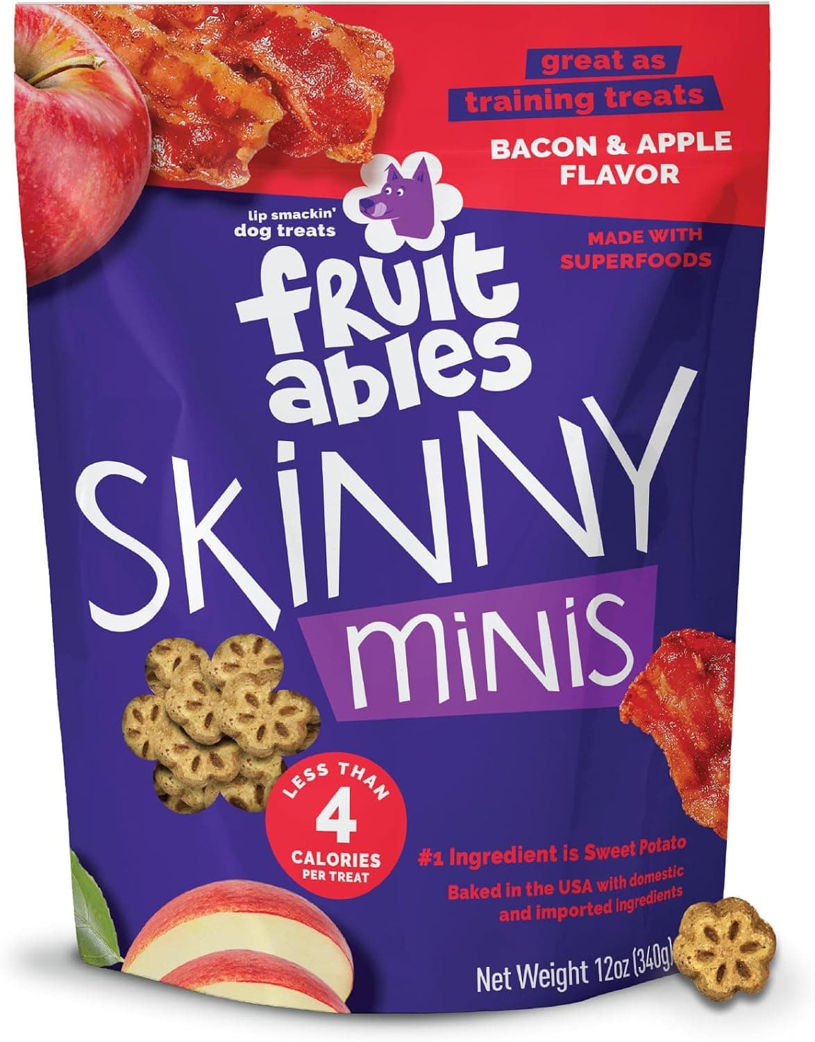 Fruitables Skinny Minis Bacon & Apple Training Treats (12 oz)