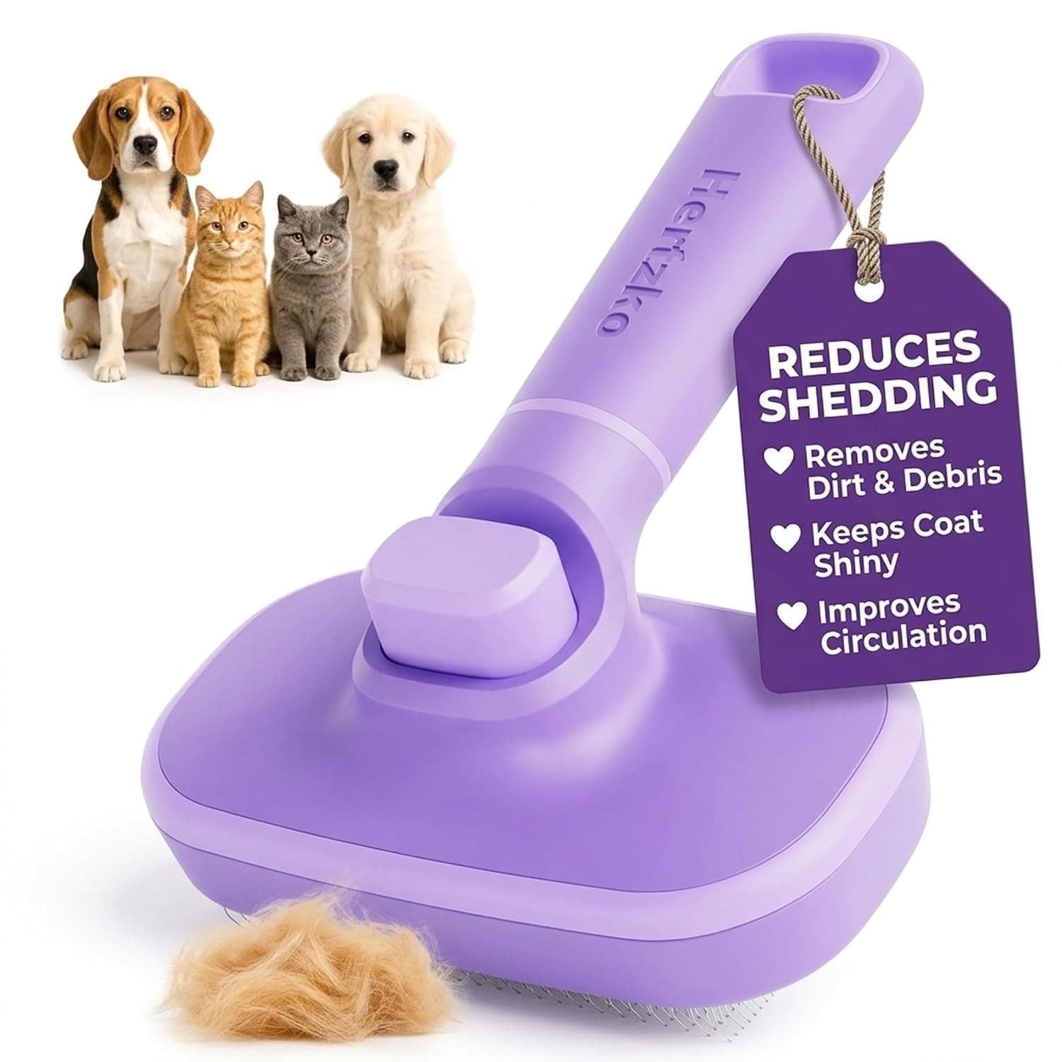 Hertzko Self-Cleaning Slicker Brush