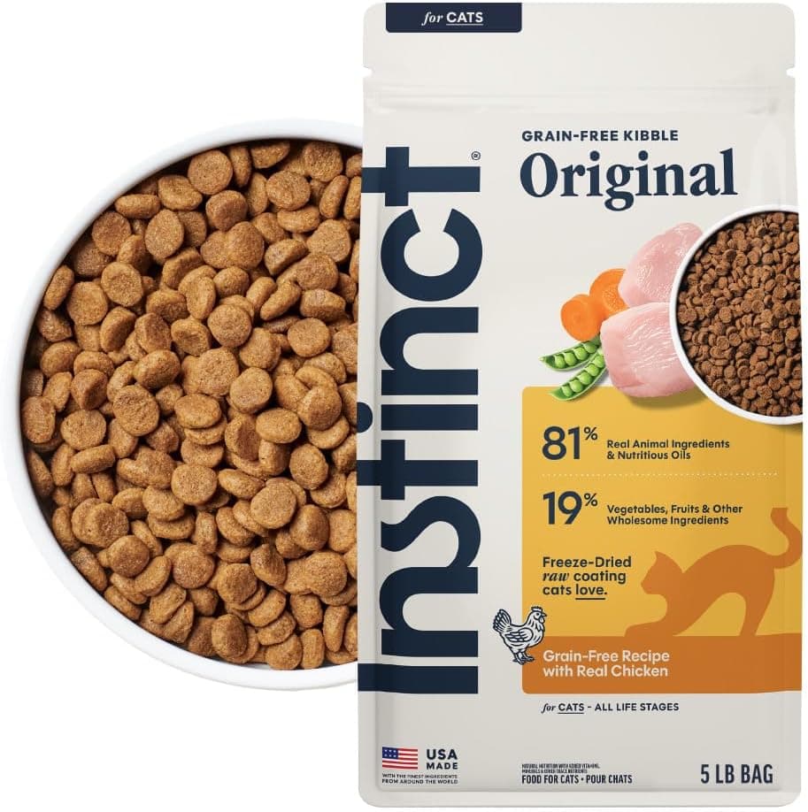 Instinct Original Grain-Free Raw Coated Real Chicken Dry Cat Food (5 lb)