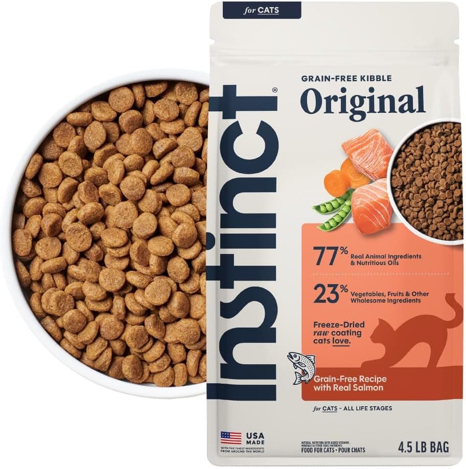 Instinct Original Grain-Free Raw Coated Real Salmon Dry Cat Food (4.5 lb)
