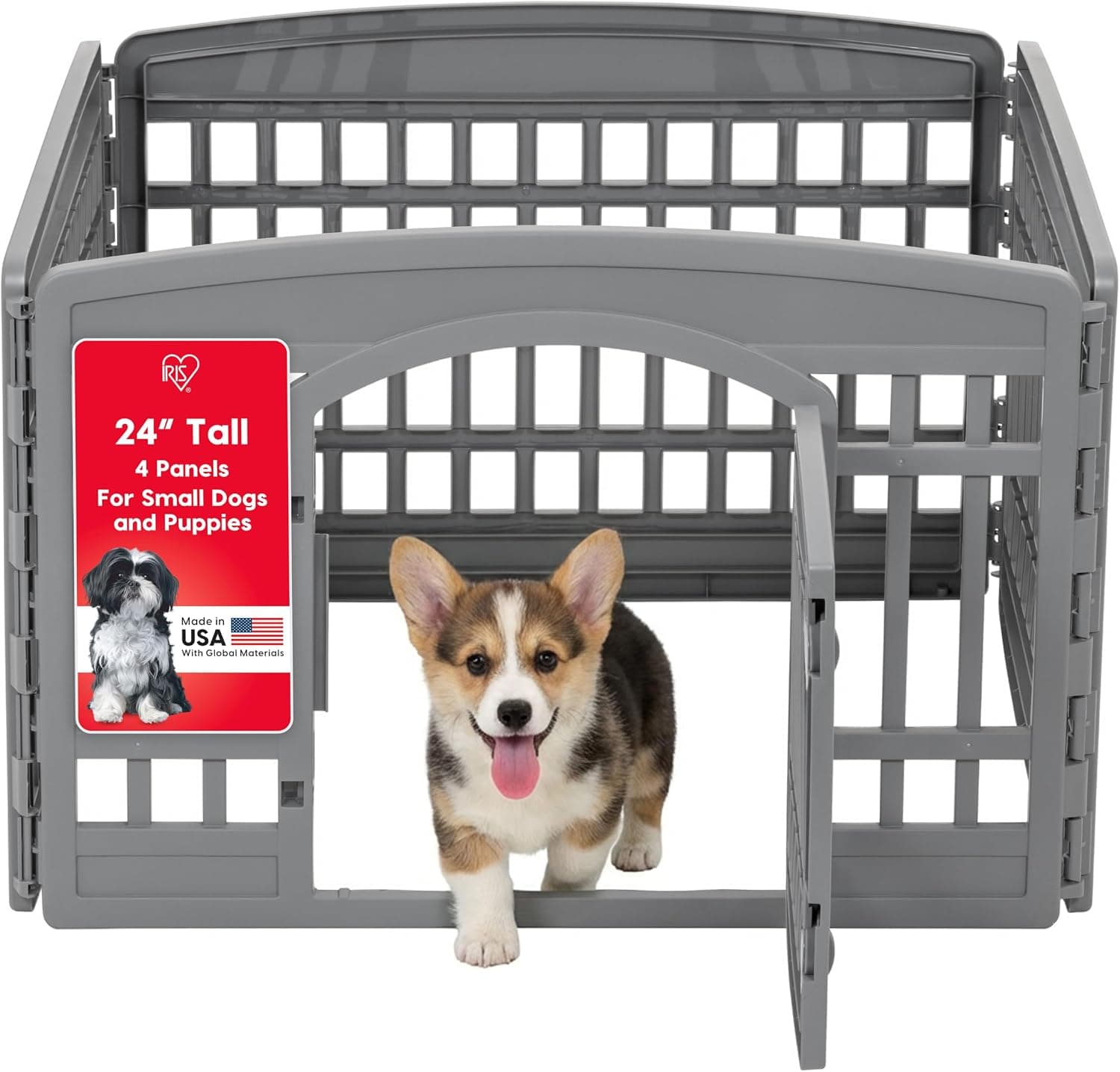 IRIS USA 4-Panel Dog Playpen / Pet Enclosure