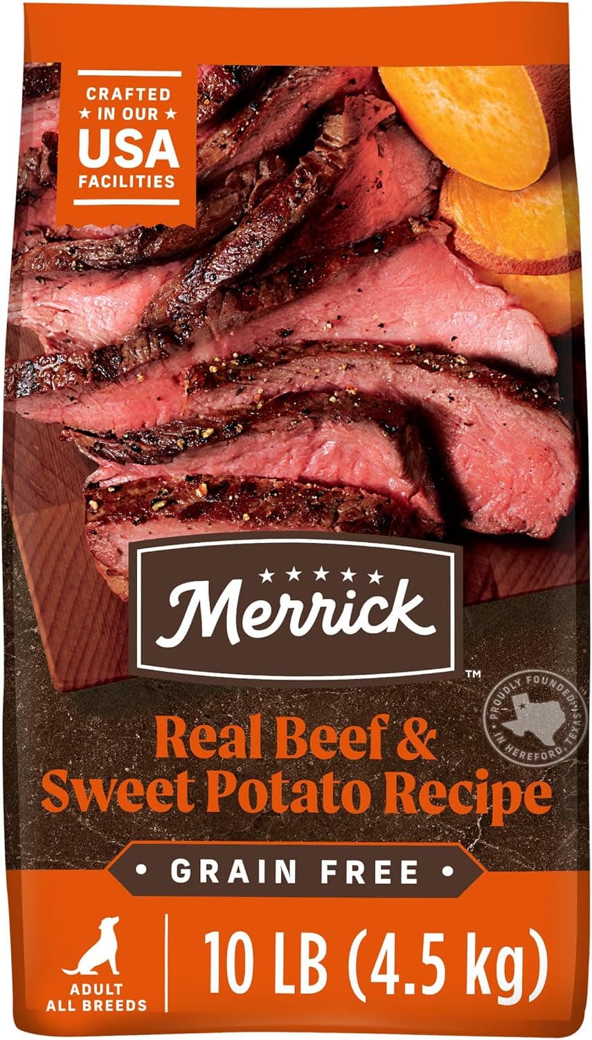 Merrick Grain-Free Real Texas Beef & Sweet Potato Dry Dog Food (10 lb)