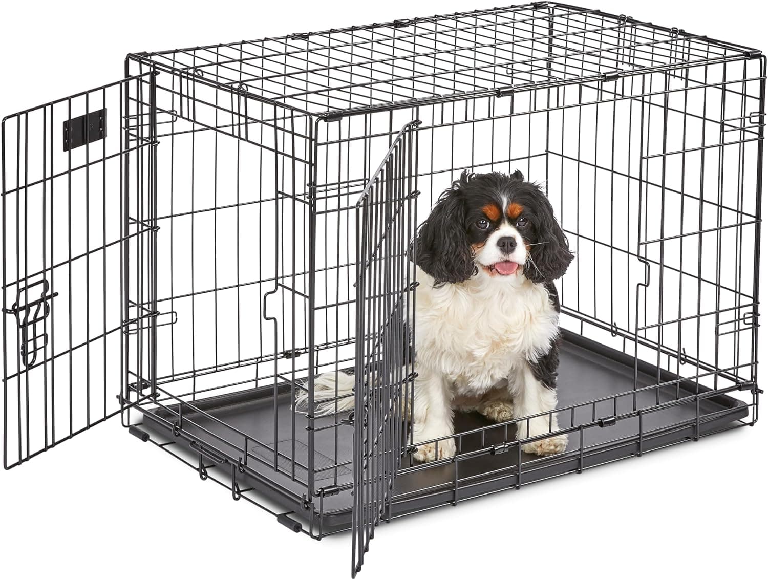 MidWest iCrate Double-Door Folding Crate, 30" (Medium Breeds, 21–40 lb)