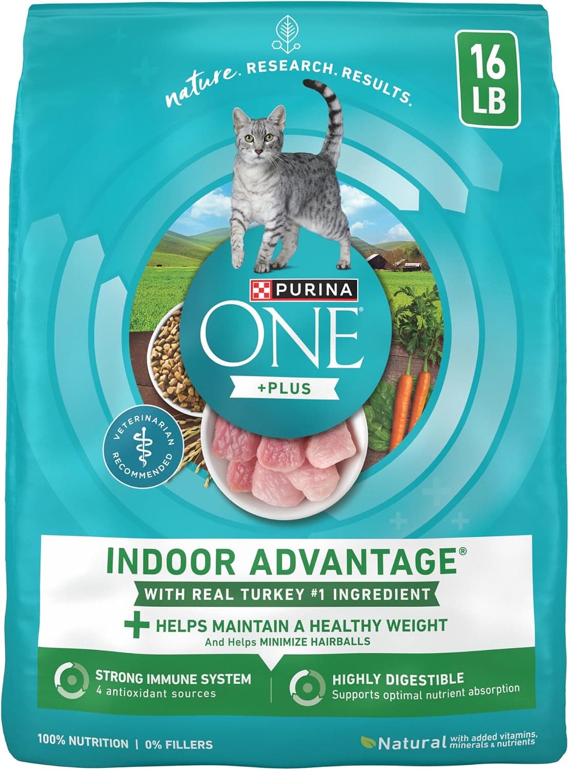 Purina ONE +Plus Indoor Advantage Adult Dry Cat Food (16 lb)