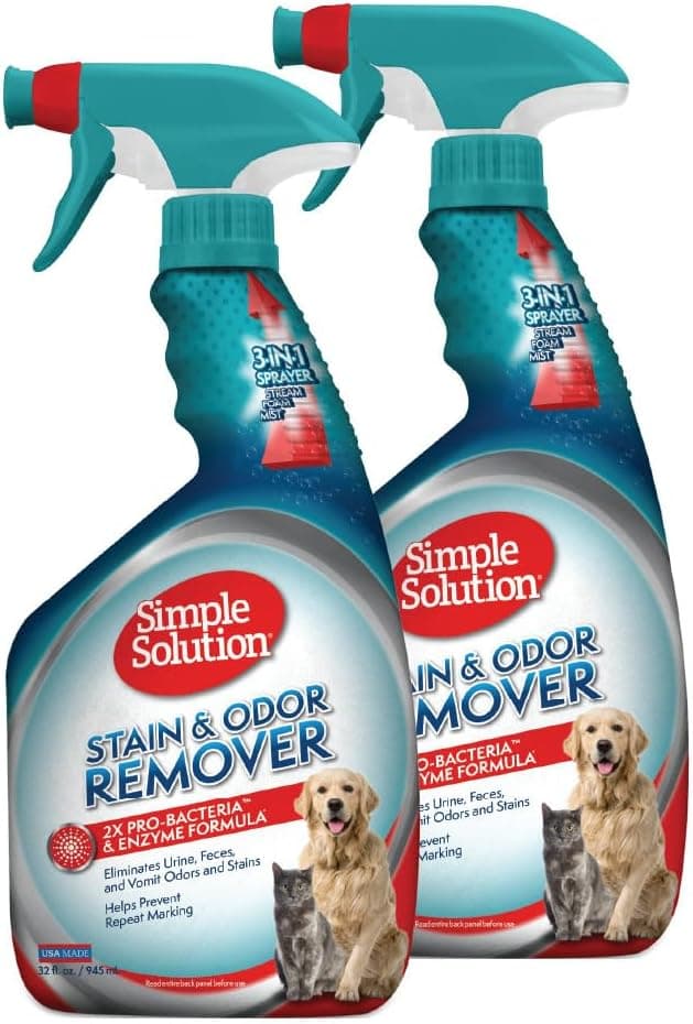 Simple Solution Extreme Stain & Odor Remover, 32 oz (2-Pack)