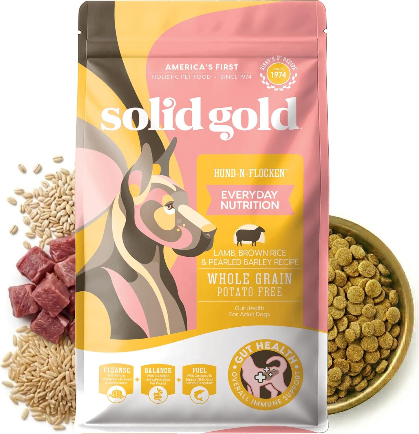 Solid Gold Hund-N-Flocken Lamb & Rice Dry Dog Food (24 lb)