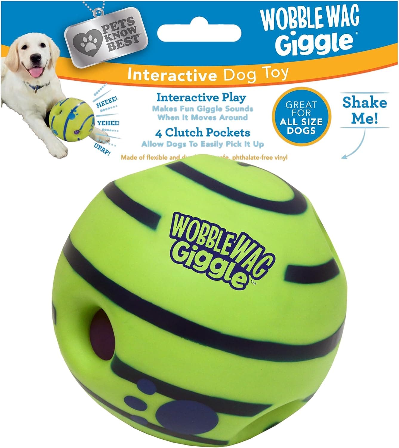Wobble Wag Giggle Ball Interactive Dog Toy